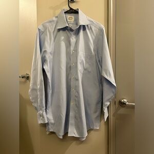 Eagle Button Down Shirt Mens 15.5 32/33 Blue 80s 2 Ply Pinpoint